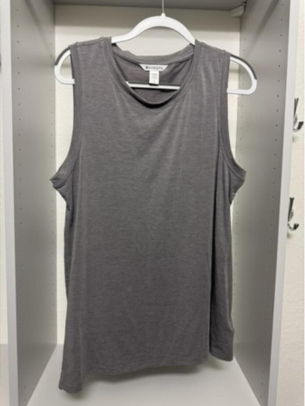 Athleta Women's Sleeveless Gray Tank Top, Size Large